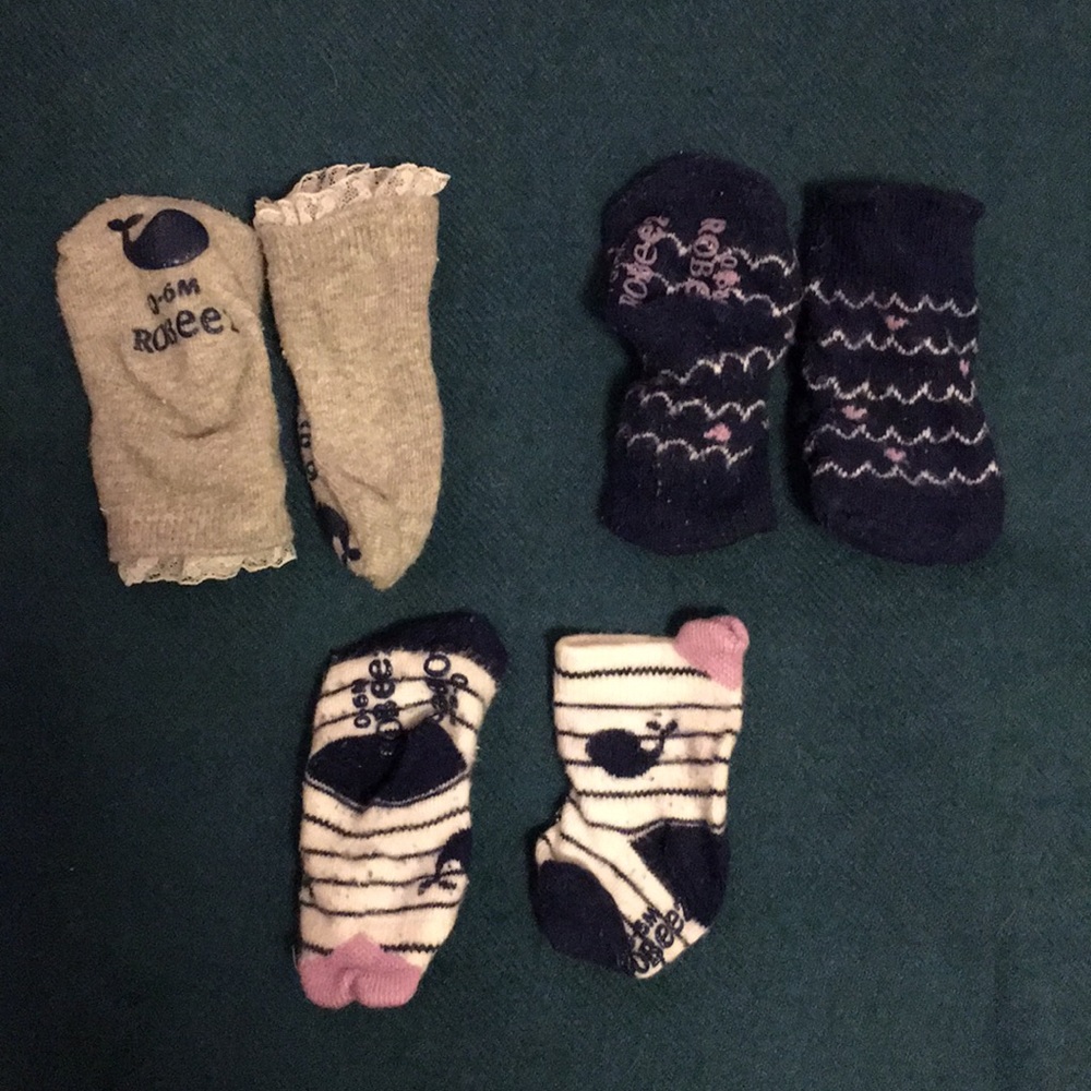 Robeez Whale Sock Trio, size 0-6 months
